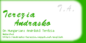 terezia andrasko business card