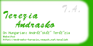 terezia andrasko business card